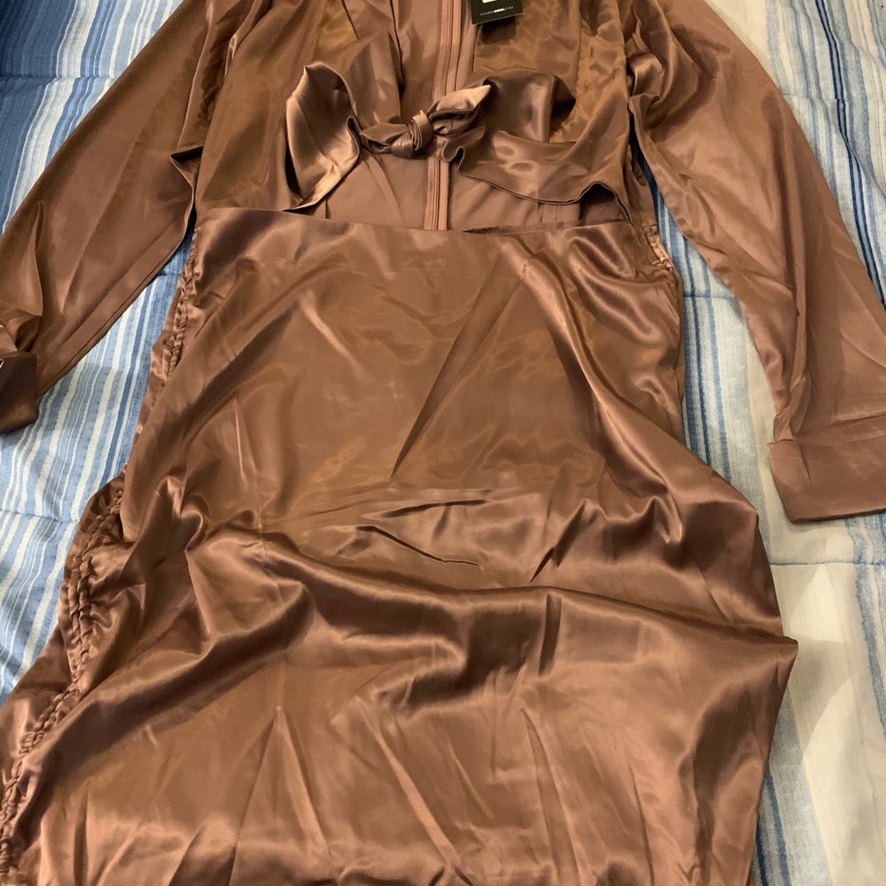 One piece zippered mini dress
